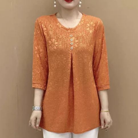 Damenbluse von Fudus: modisch, locker fallend, 3/4-Ärmel