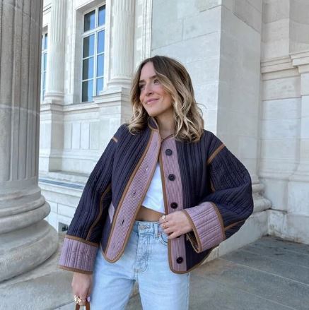 Elegante Patchwork-Mantel Matilda