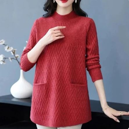 Pullover Agnes für Damen mit hohem Kragen