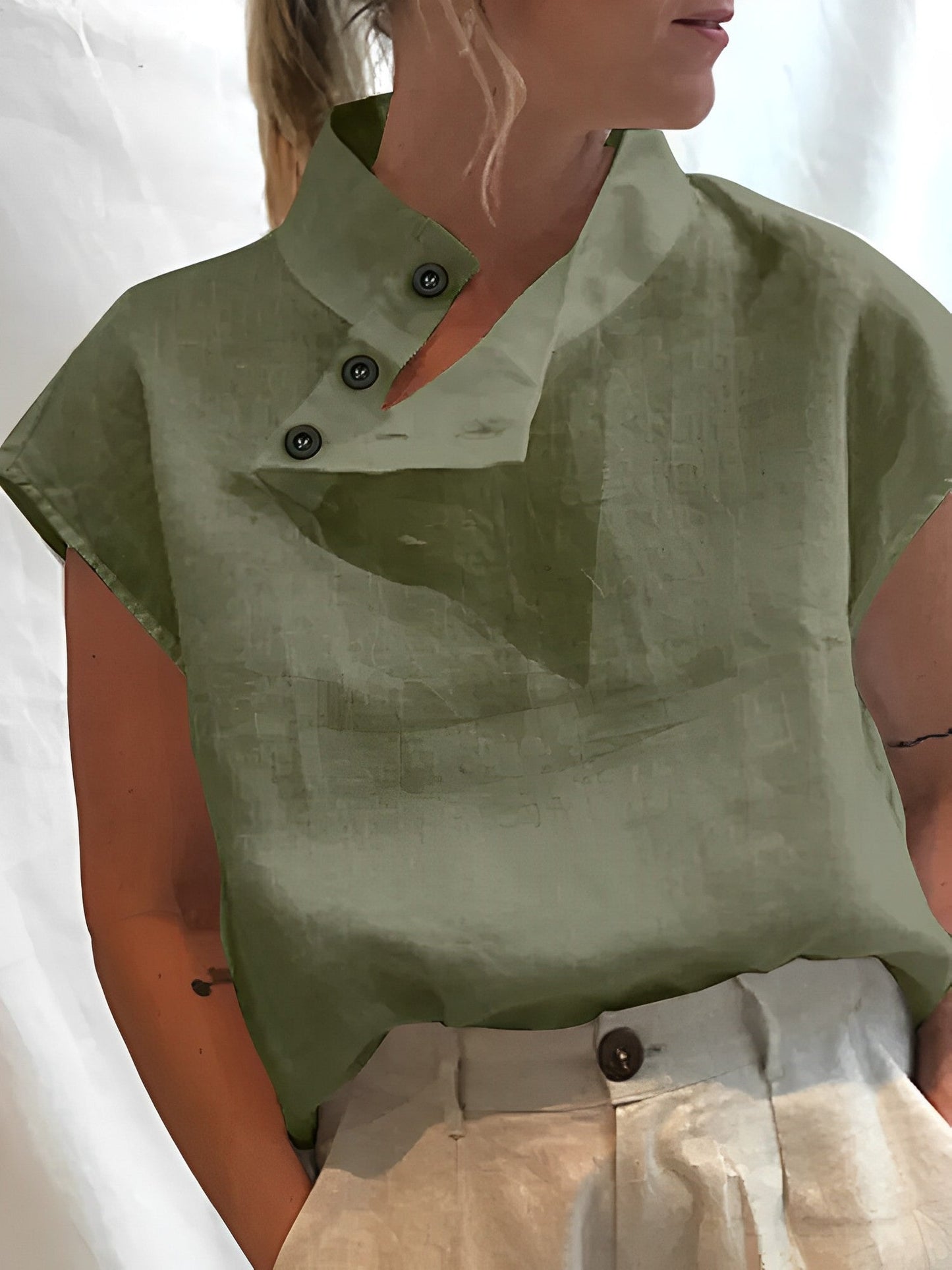 Elegante Bluse aus Baumwolle und Leinen von Xyria