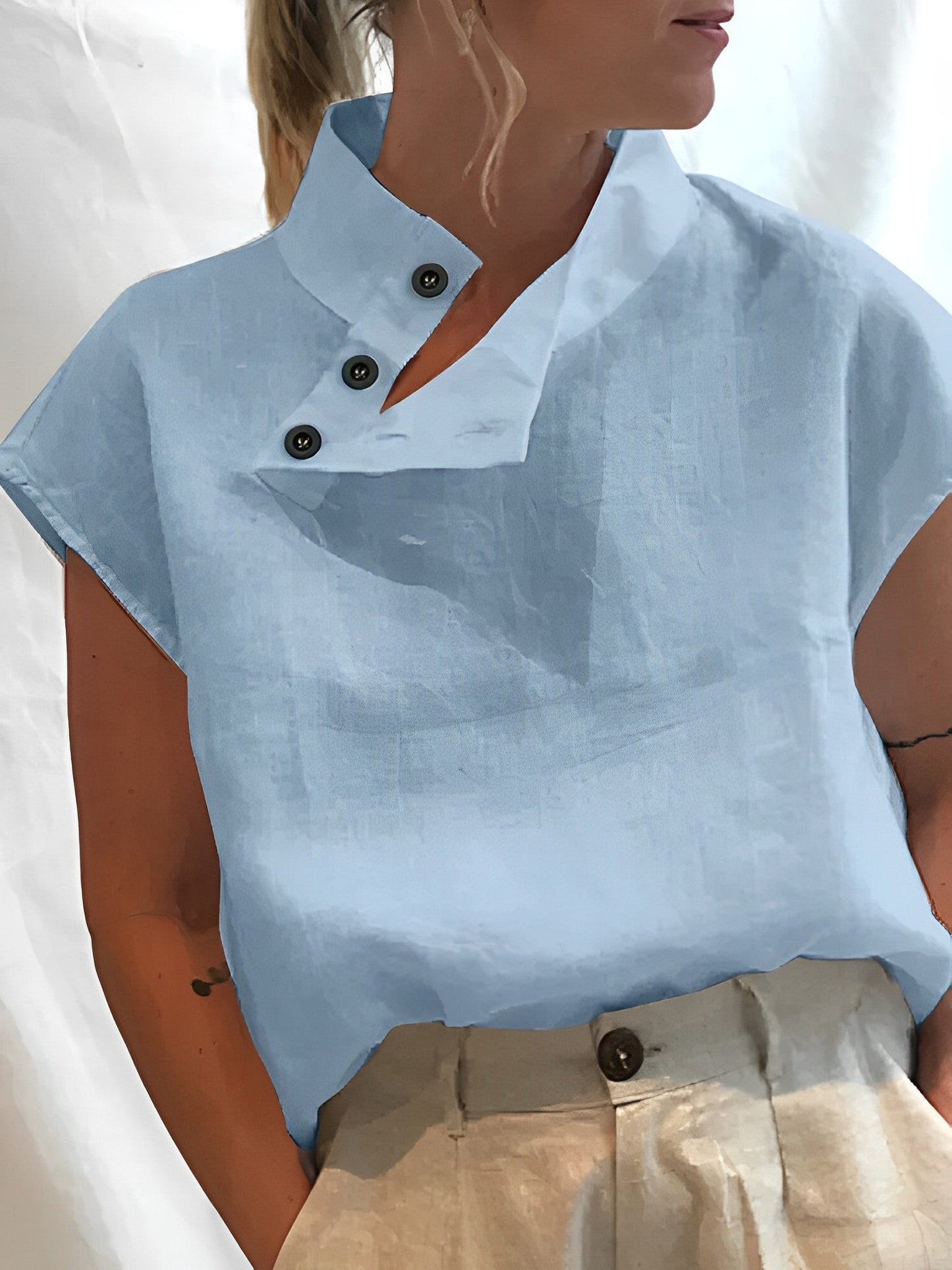 Elegante Bluse aus Baumwolle und Leinen von Xyria