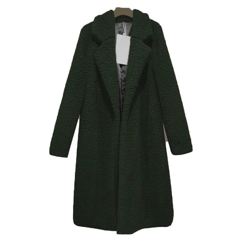 Krohn-e | Langer Teddy mit Kapuze für Frauen Ideal für den Winter