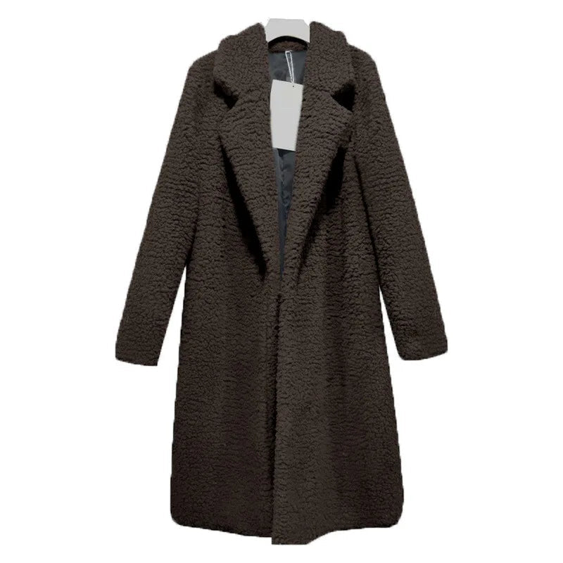 Krohn-e | Langer Teddy mit Kapuze für Frauen Ideal für den Winter