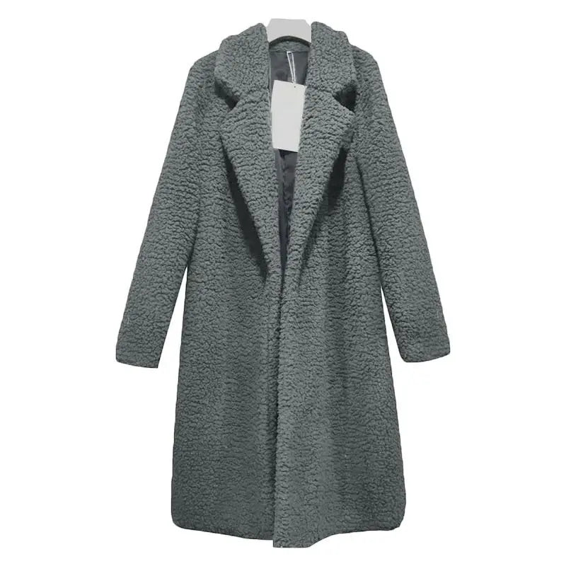 Krohn-e | Langer Teddy mit Kapuze für Frauen Ideal für den Winter