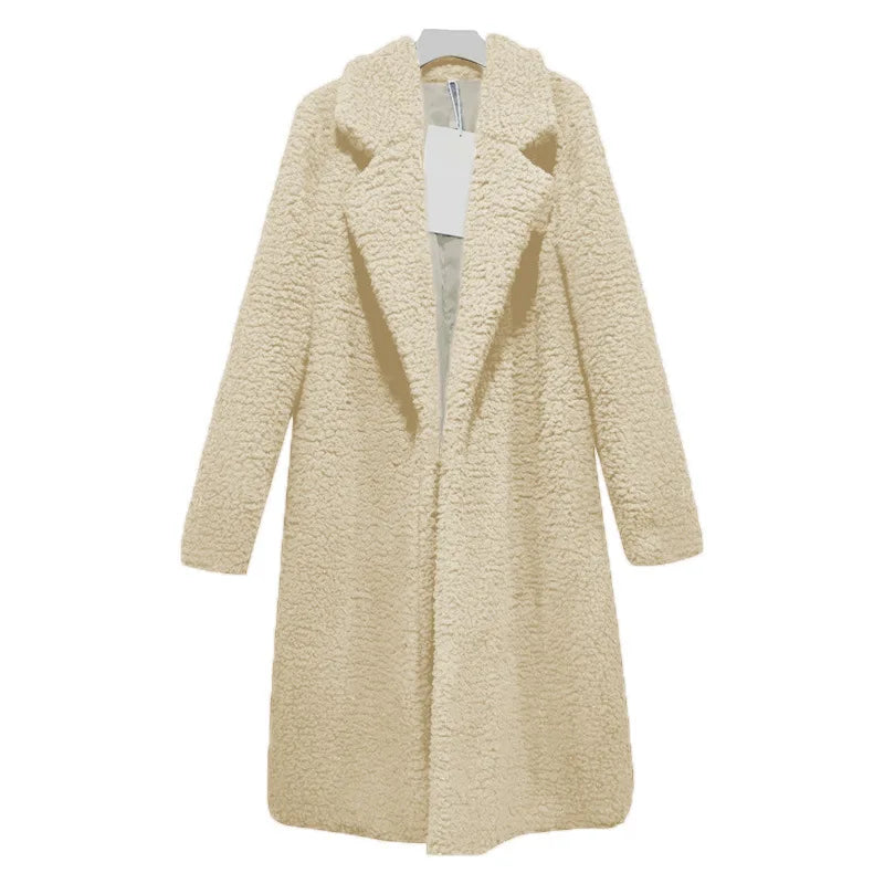 Krohn-e | Langer Teddy mit Kapuze für Frauen Ideal für den Winter
