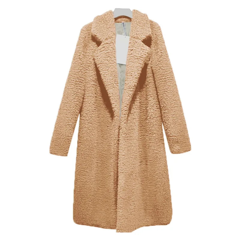 Krohn-e | Langer Teddy mit Kapuze für Frauen Ideal für den Winter