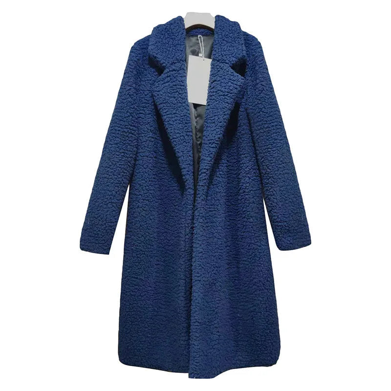 Krohn-e | Langer Teddy mit Kapuze für Frauen Ideal für den Winter