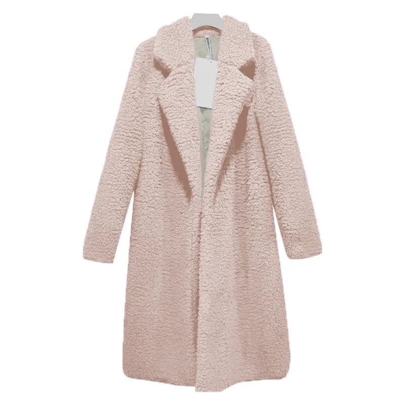 Krohn-e | Langer Teddy mit Kapuze für Frauen Ideal für den Winter