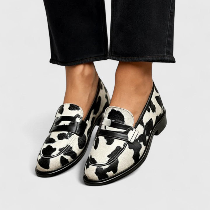 KROHN-E Damen Loafer Slip-On Weiche Sohle Casual Halbschuhe