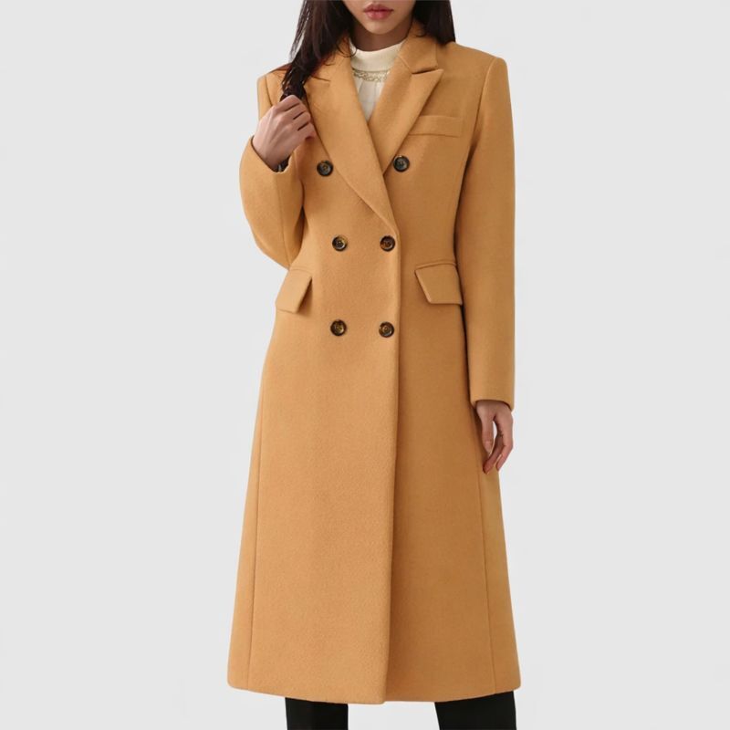 KROHN-E Damen Mantel Oversized Warm Stoffmischung