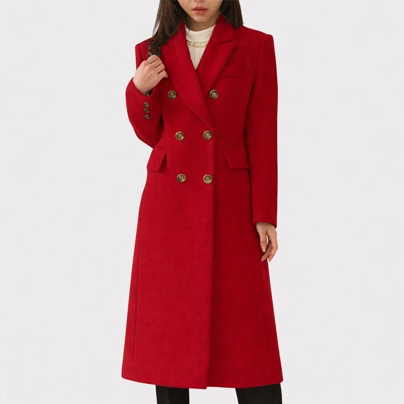 KROHN-E Damen Mantel Oversized Warm Klassisch Elegant