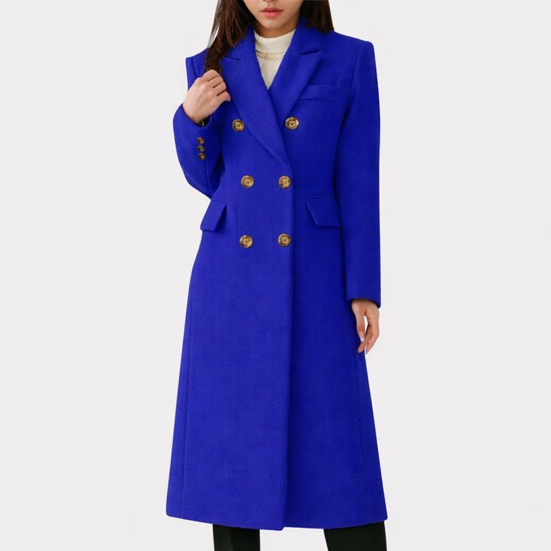 KROHN-E Damen Mantel Oversized Warm Klassisch Elegant