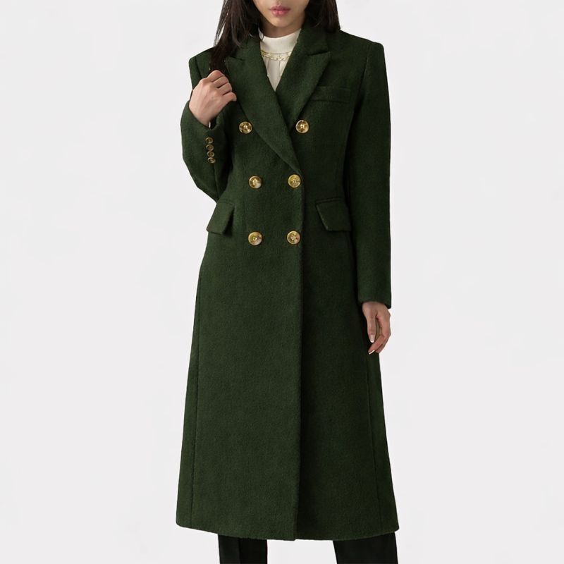 KROHN-E Damen Mantel Oversized Warm Klassisch Elegant
