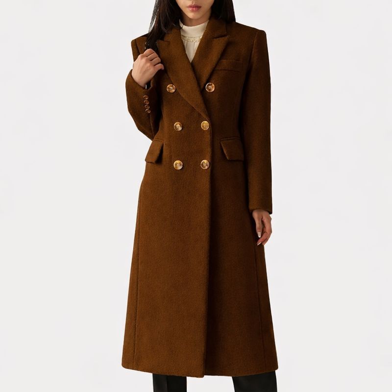 KROHN-E Damen Mantel Oversized Warm Klassisch Elegant