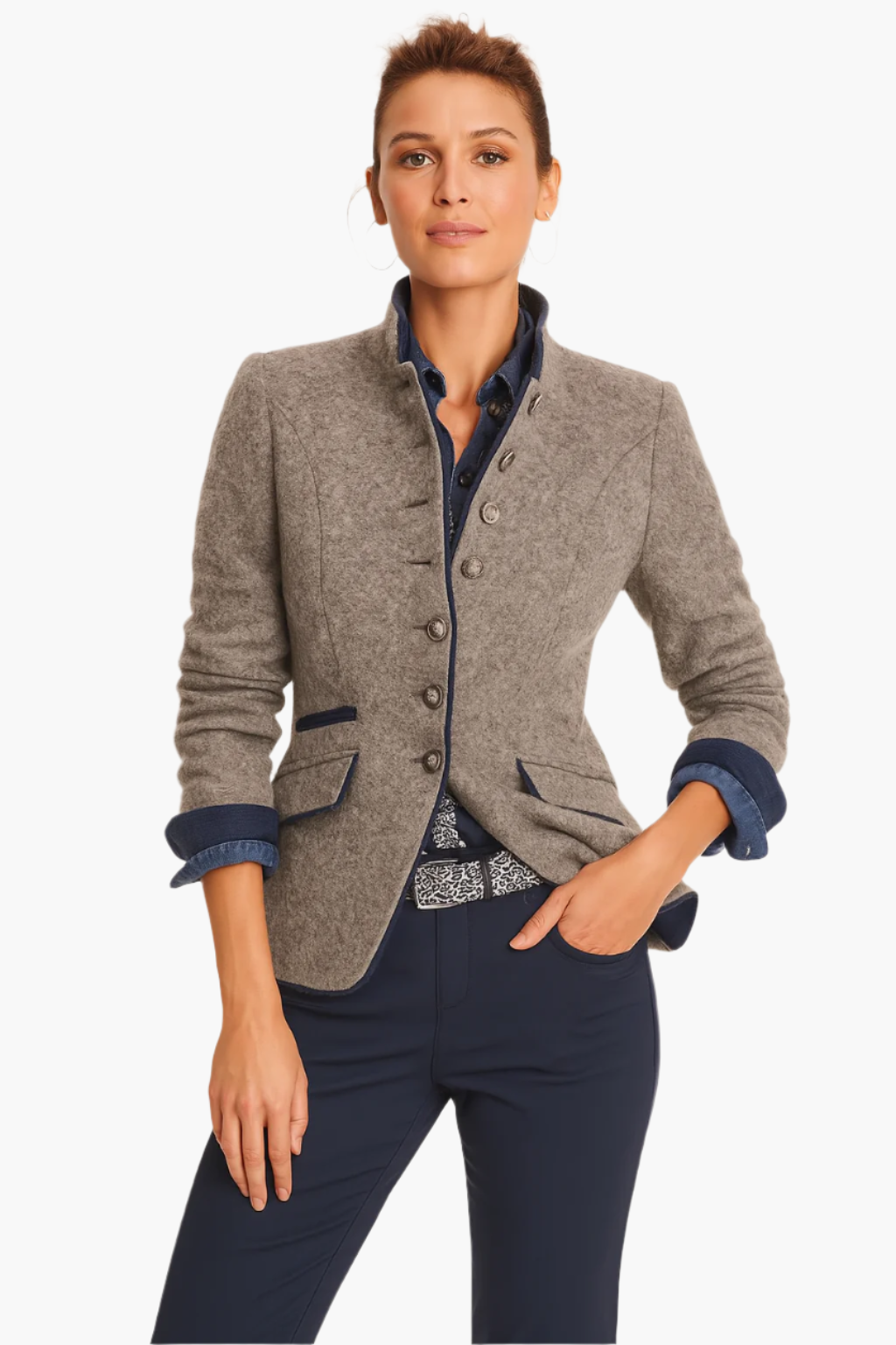 Krohn-e | Blazer mit Stehkragen für Damen - Winter