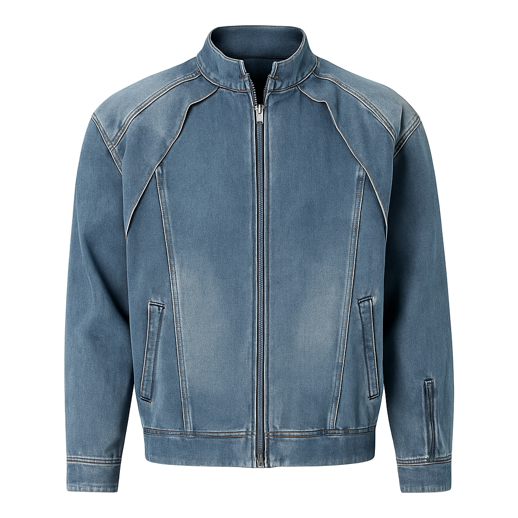 Krohn-e | Herren Jeansjacke mit Vintage-Effekt