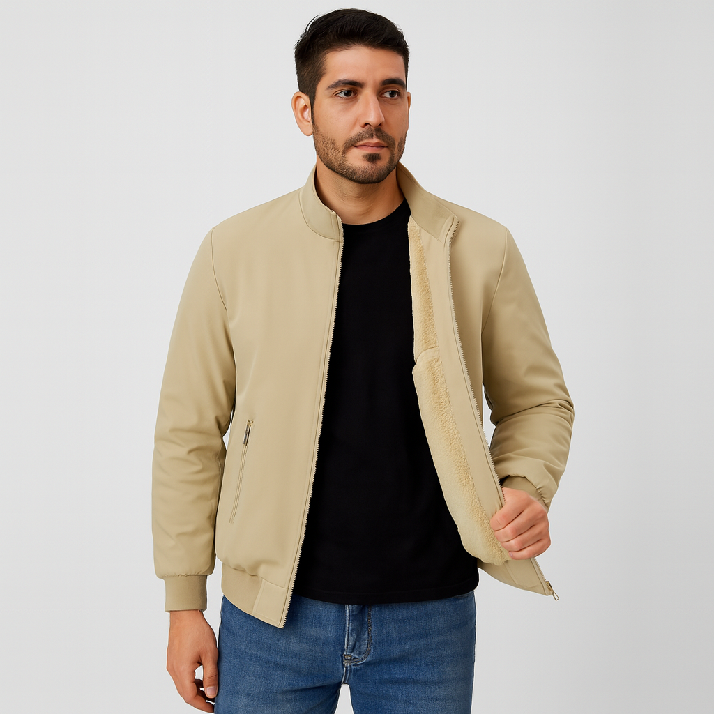 Krohn-e | Herren Fleece Innenjacke mit Reißverschluss