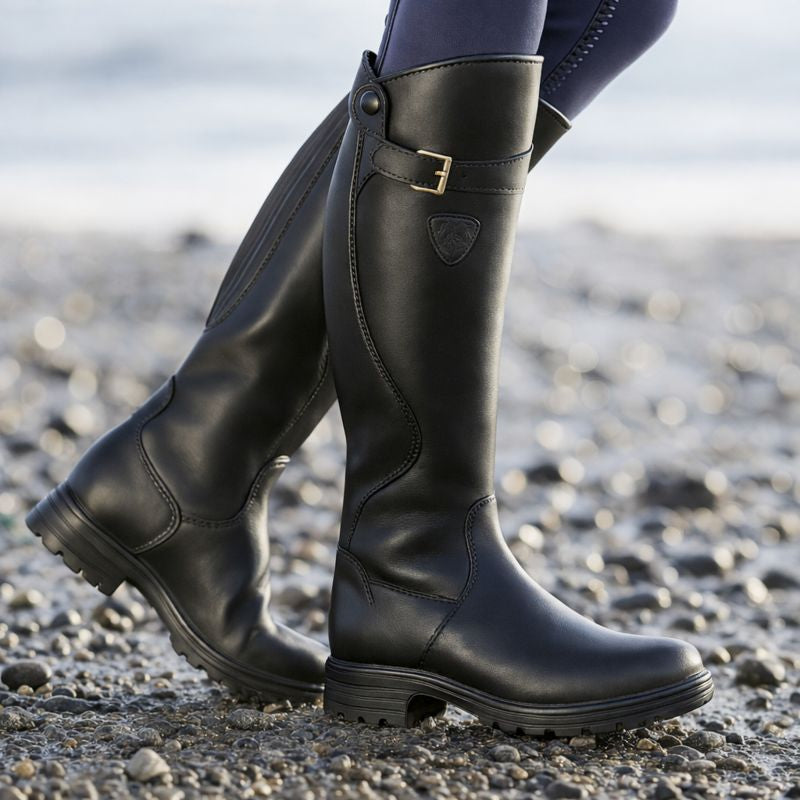 KROHN-E Damen Wasserdichte Stiefel Rutschfeste Sohle Schwarz Komfort