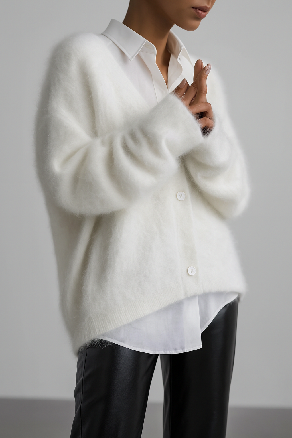 Krohn-e | Cardigan - Damen Herbst Luxuriöser Kaschmir Strick Cardigan
