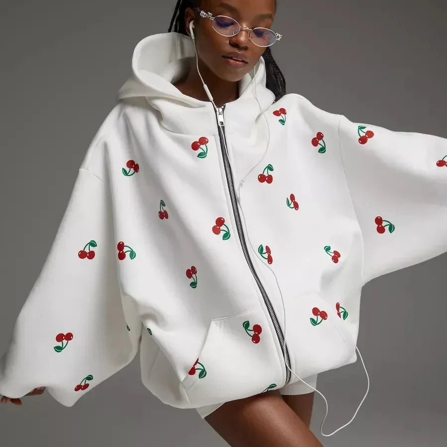 Weiße Kirschblütenjacke von Cherrymila