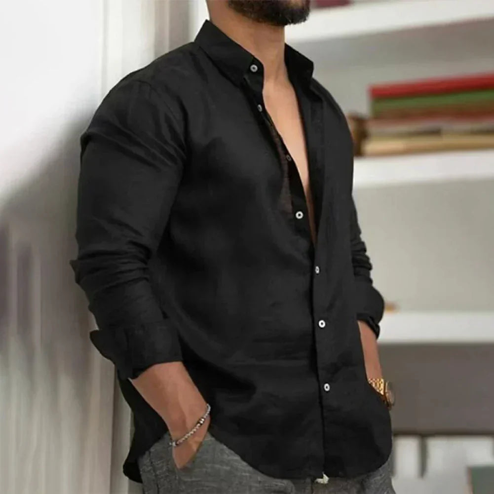 Casylin: Lockeres Leinenhemd für Herren