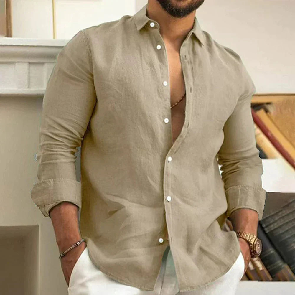 Casylin: Lockeres Leinenhemd für Herren