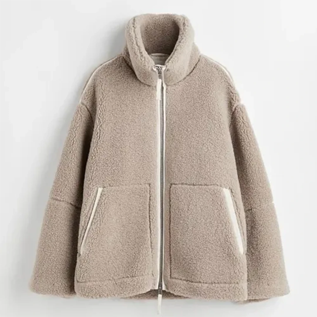 Krohn-e | Cozy Loose-Fit Jacket High Collar