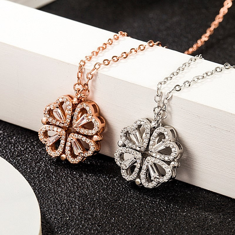 Fudus Kleeblatt-Herz Halskette