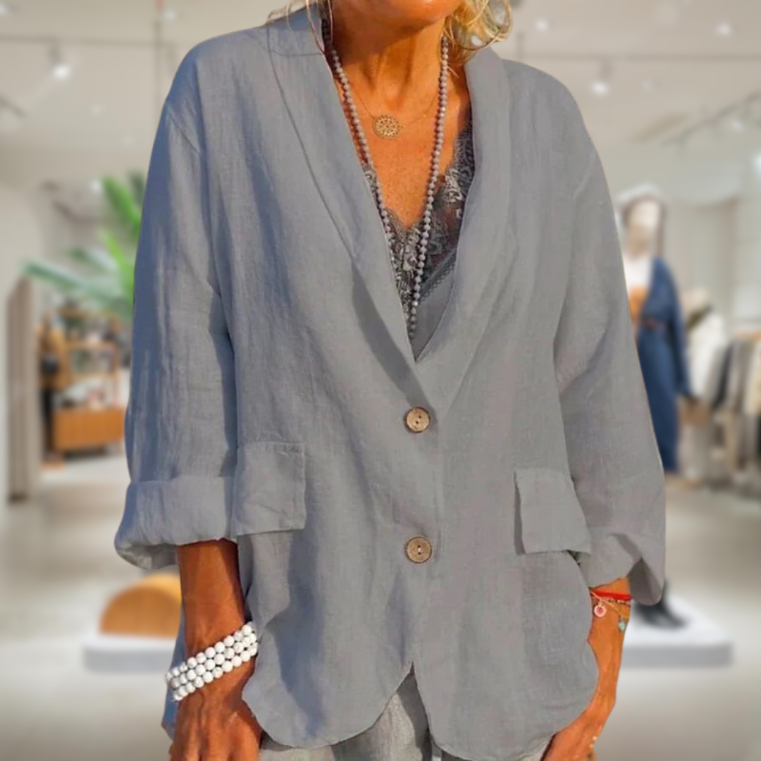 Krohn-e | Eleganter Blazer mit Knöpfen für Frauen