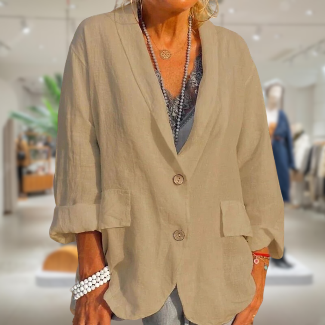 Krohn-e | Eleganter Blazer mit Knöpfen für Frauen