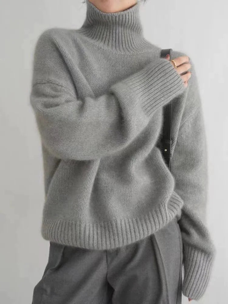 Krohn-e | Weicher Rollkragenpullover im Modernen Stil