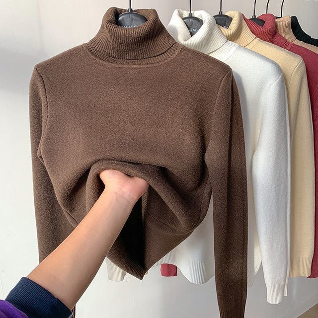 Krohn-e | Übergroßer Kaschmir Damen Rollkragenpullover