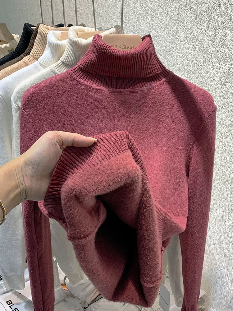 Krohn-e | Übergroßer Kaschmir Damen Rollkragenpullover