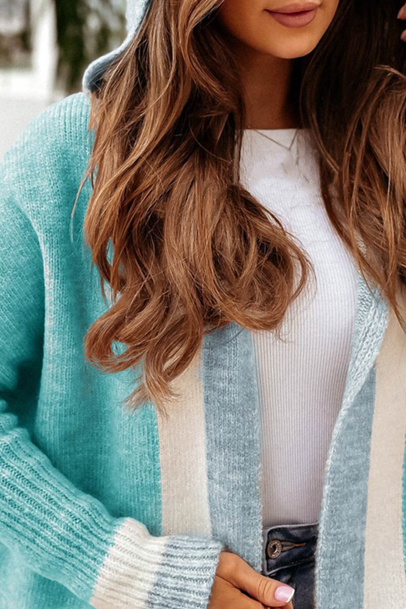 Krohn-e | Herbst Eleganz Kapuzen - Cardigan