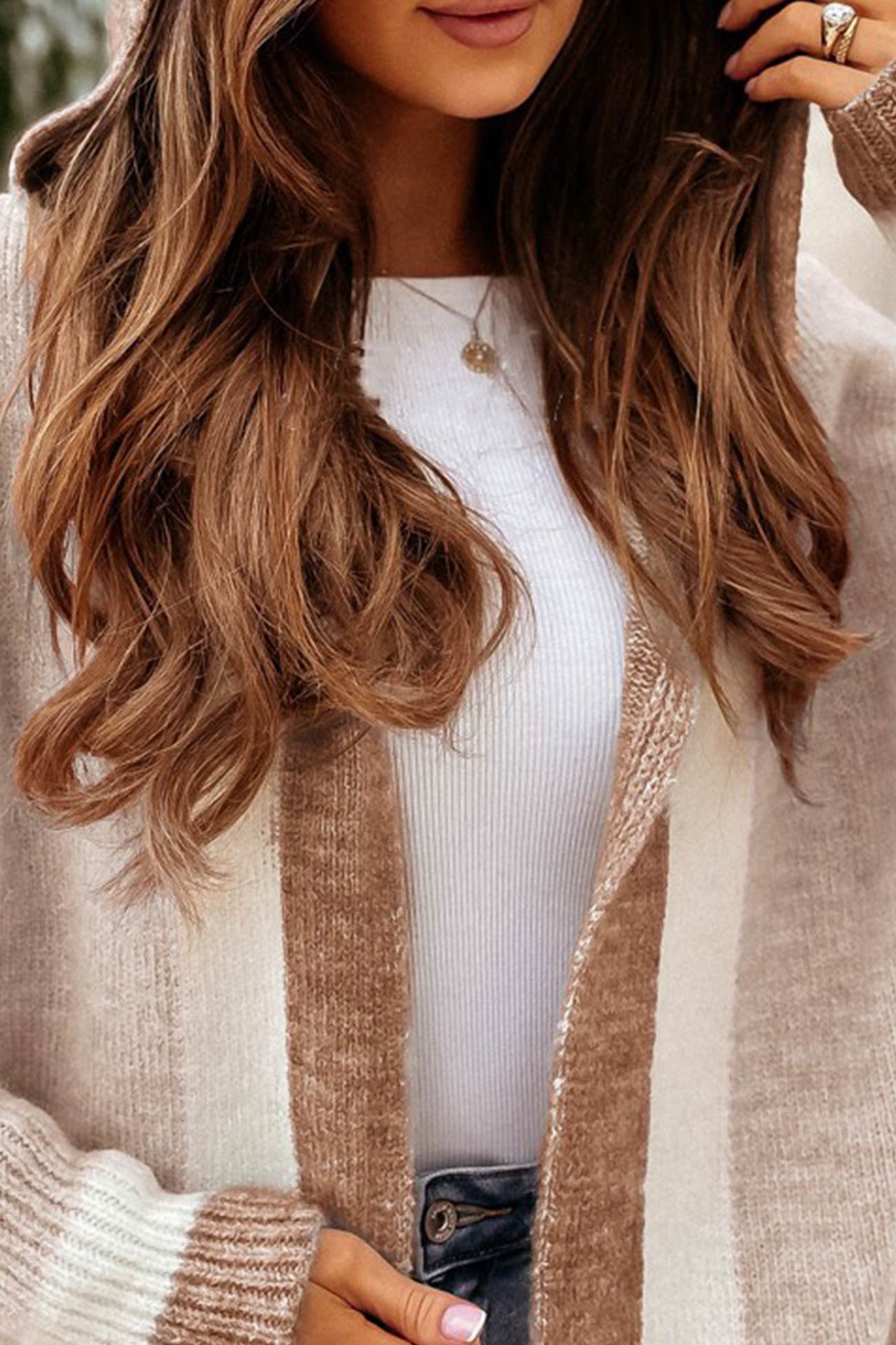 Krohn-e | Herbst Eleganz Kapuzen - Cardigan