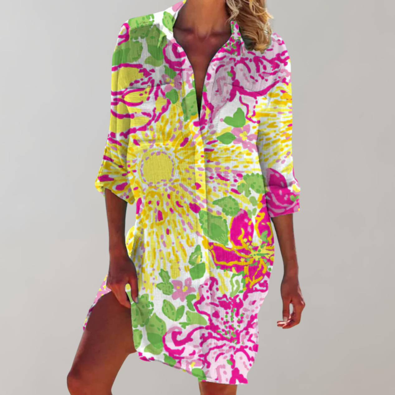 Sommerliches Midikleid Emma mit Muster