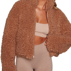 Krohn-e | Kuschelige Teddy Jacke Damen