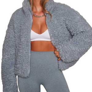 Krohn-e | Kuschelige Teddy Jacke Damen