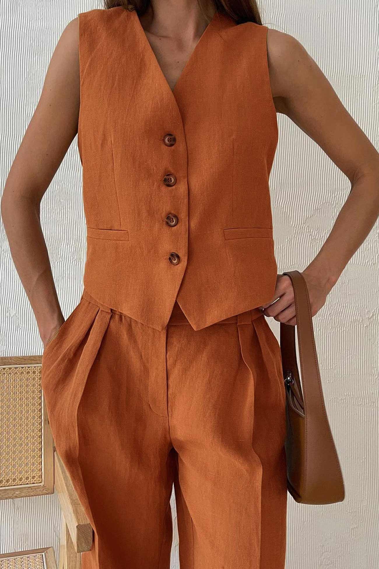 Fudus Leinen Tanktop und Hose