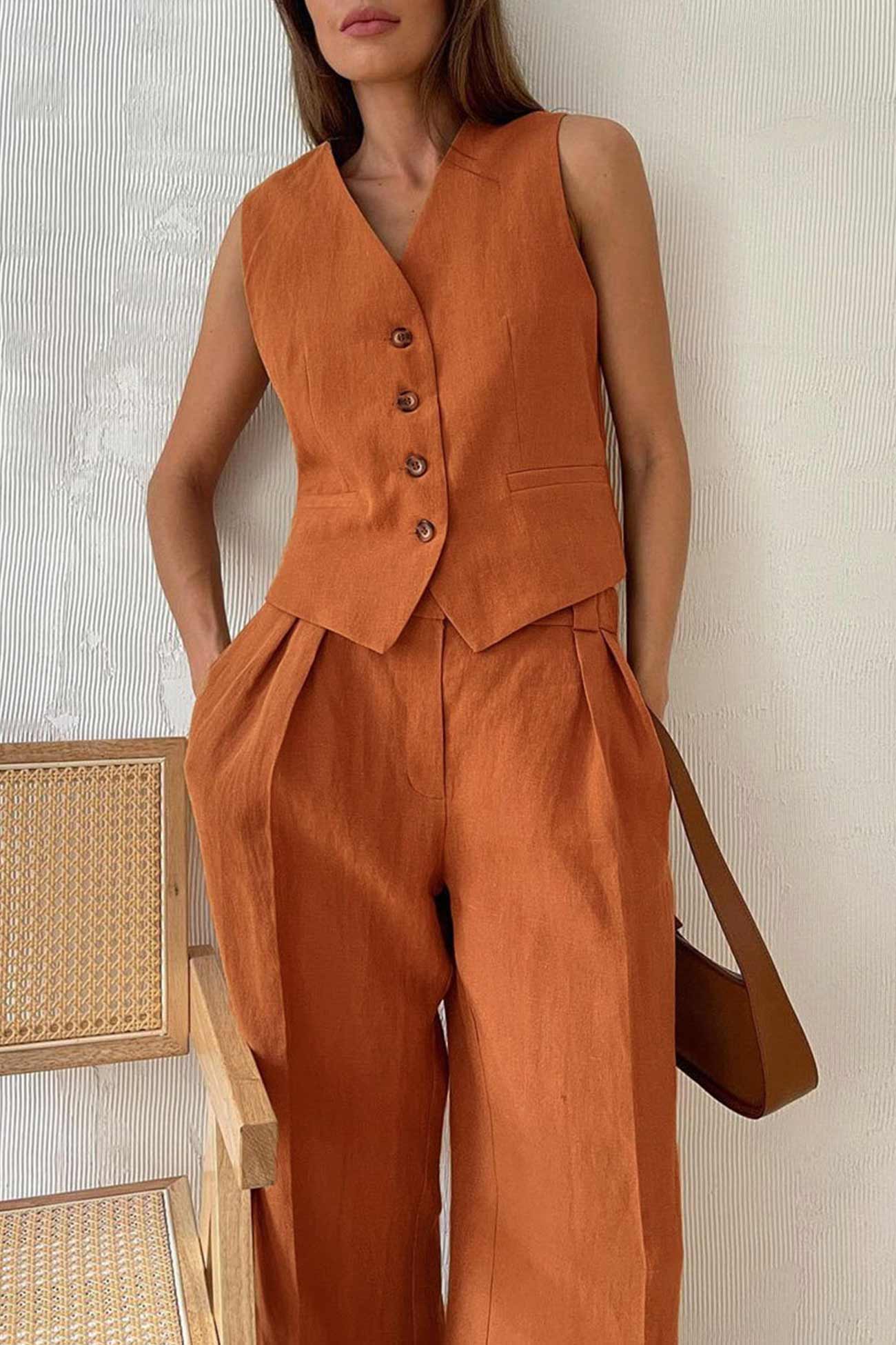 Fudus Leinen Tanktop und Hose