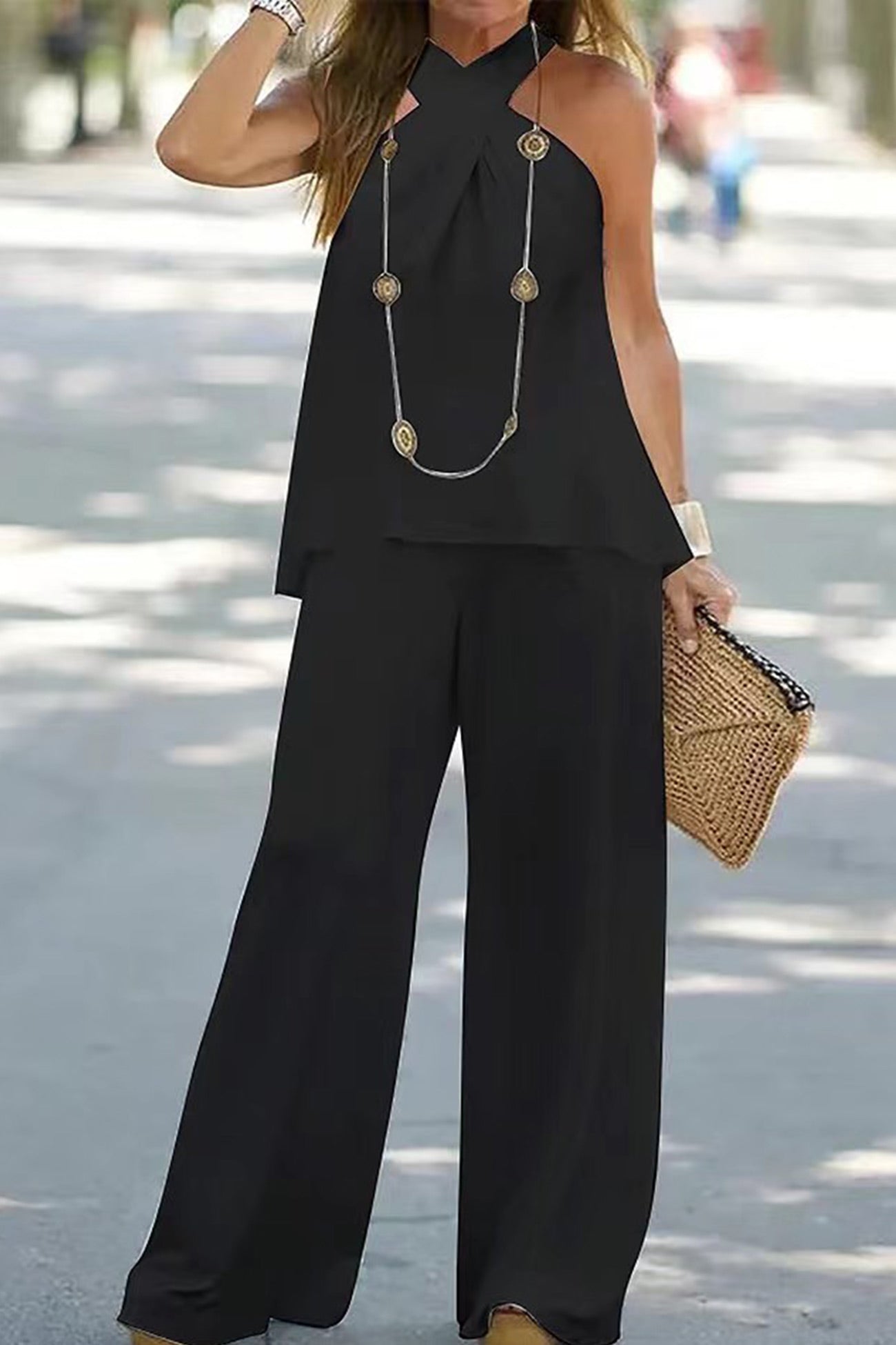 Fudus Rückenfrei Neckholder Oberteil und Hose