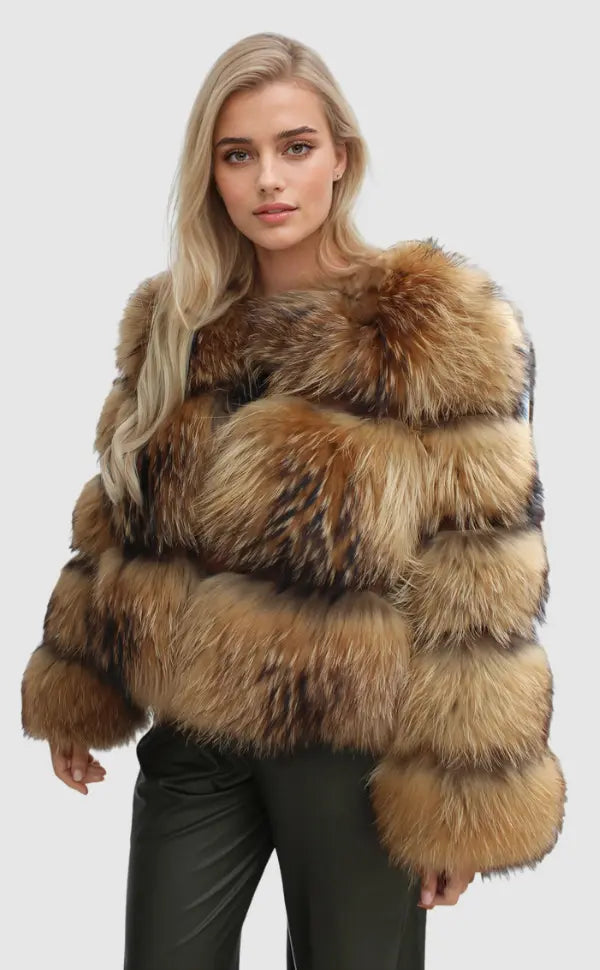 Krohn-e | Stilvoller Kunstfell Jacke