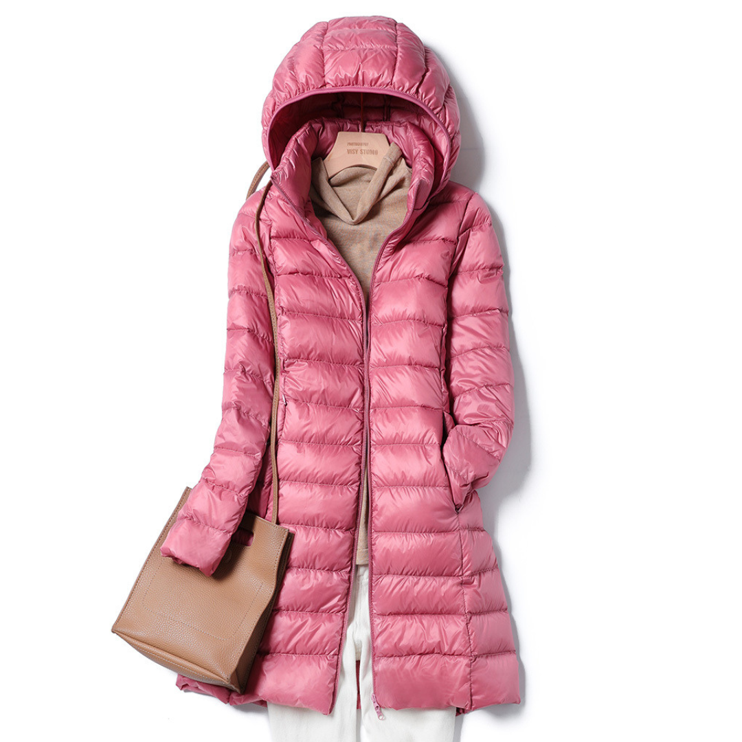 Krohn-e | Leichtgewichtige Gesteppte Jacke mit Kapuze Polyester Bequem und Warm