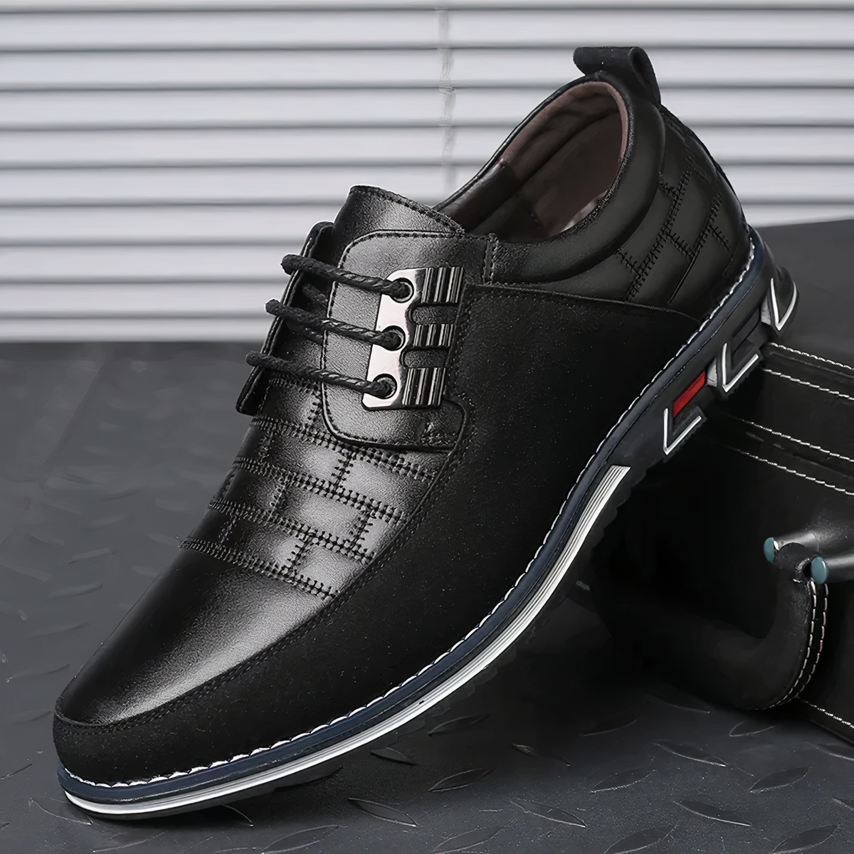Herrenschuhe aus Leder, orthopädisch
