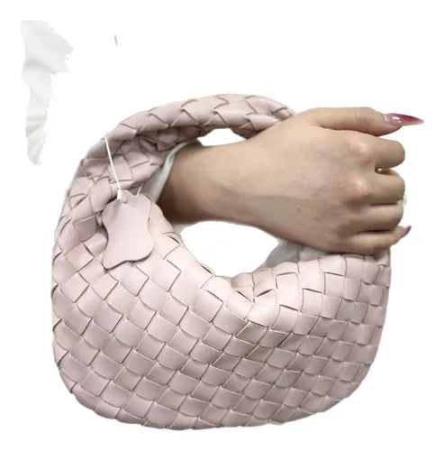 Krohn-e | Luxuriöse Geflochtene Handtasche in Metallic