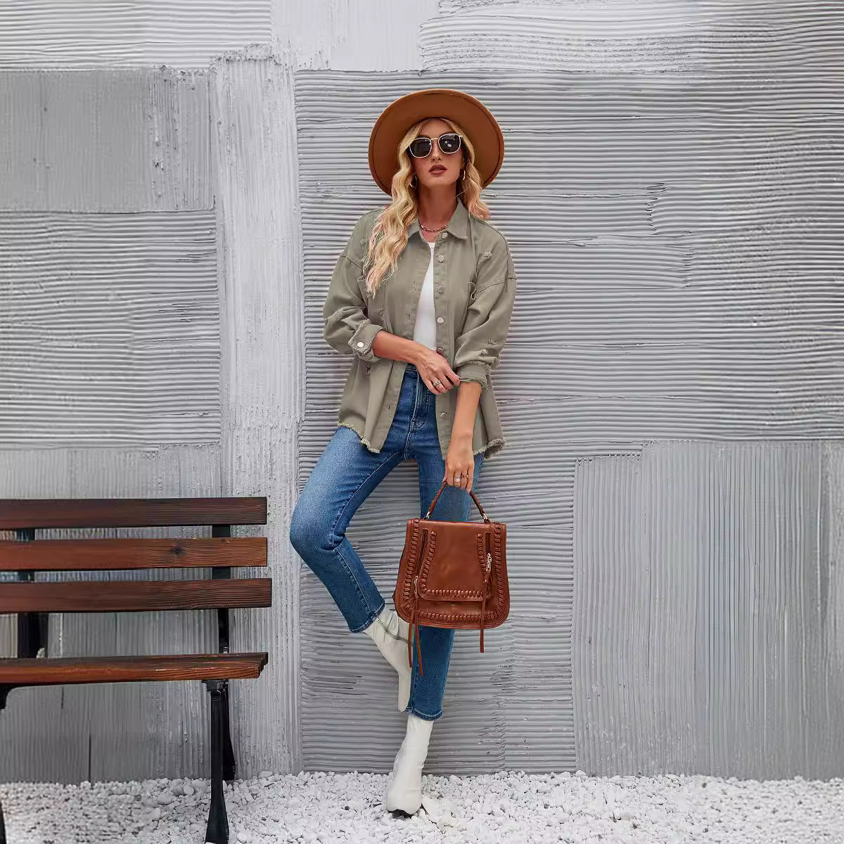 Krohn-e | Denimjacken mit Knöpfen, Herbst