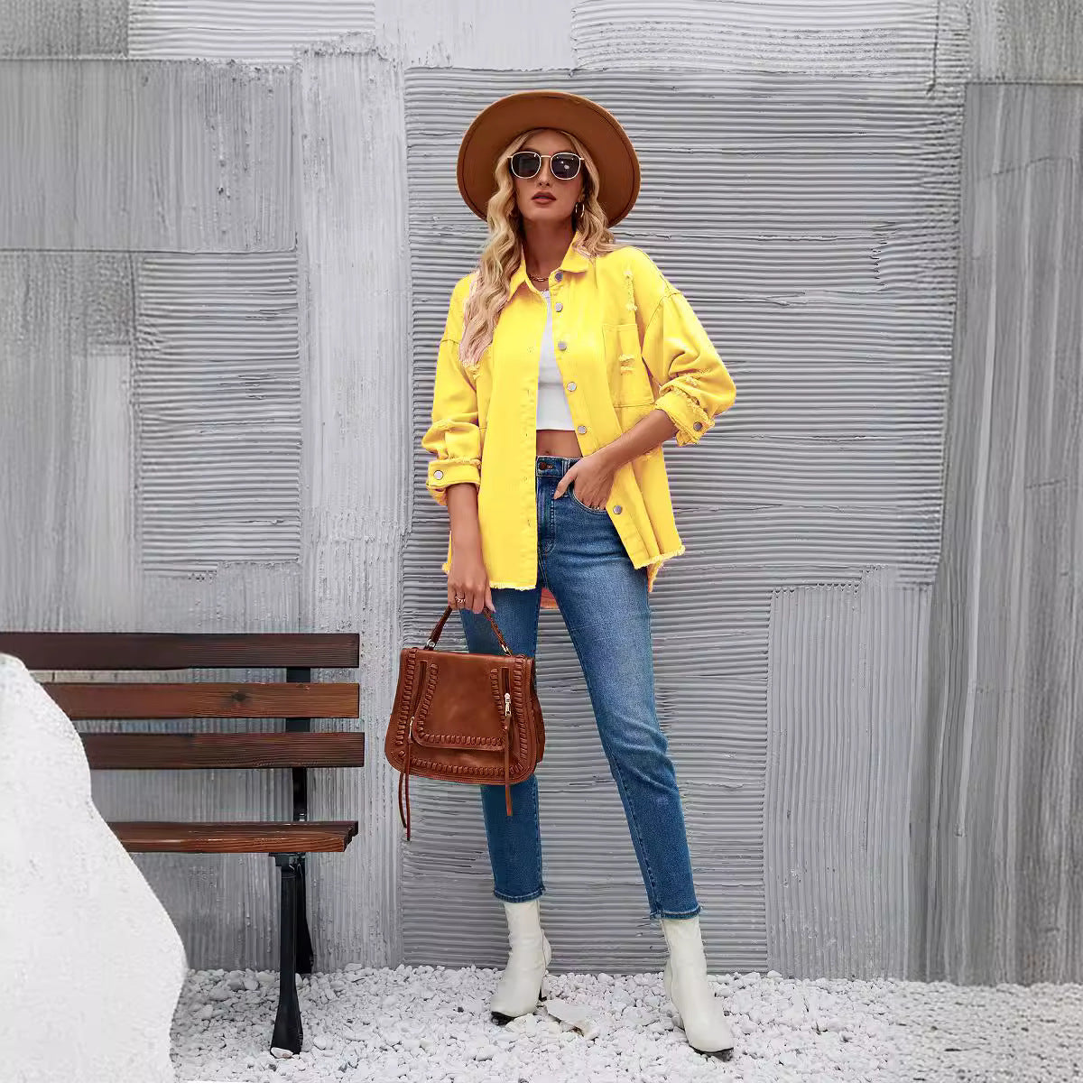 Krohn-e | Denimjacken mit Knöpfen, Herbst