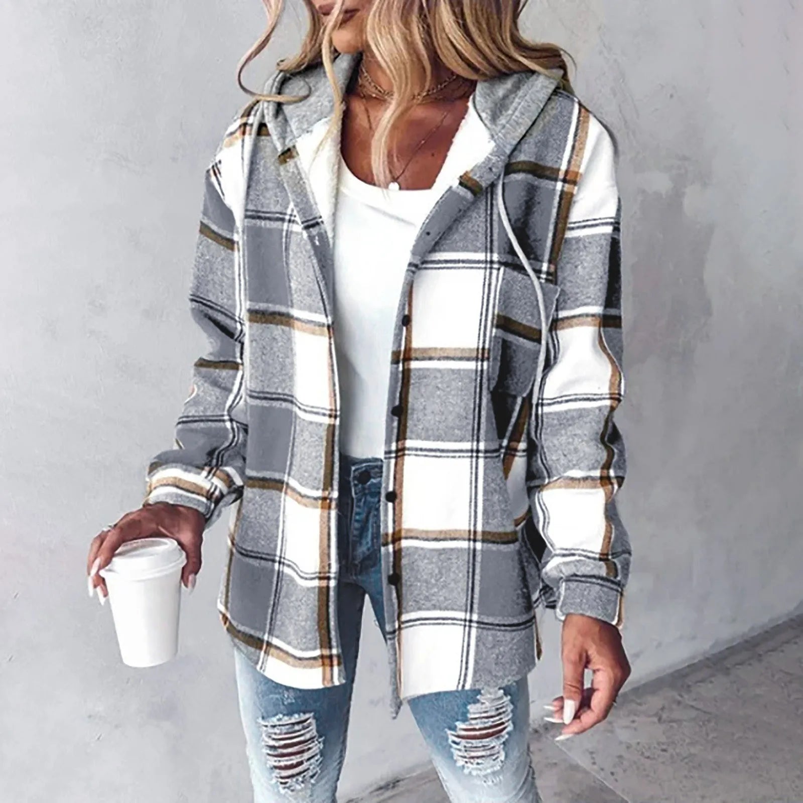 Krohn-e | Herbstjacke mit Kapuze und Reißverschluss, Warm