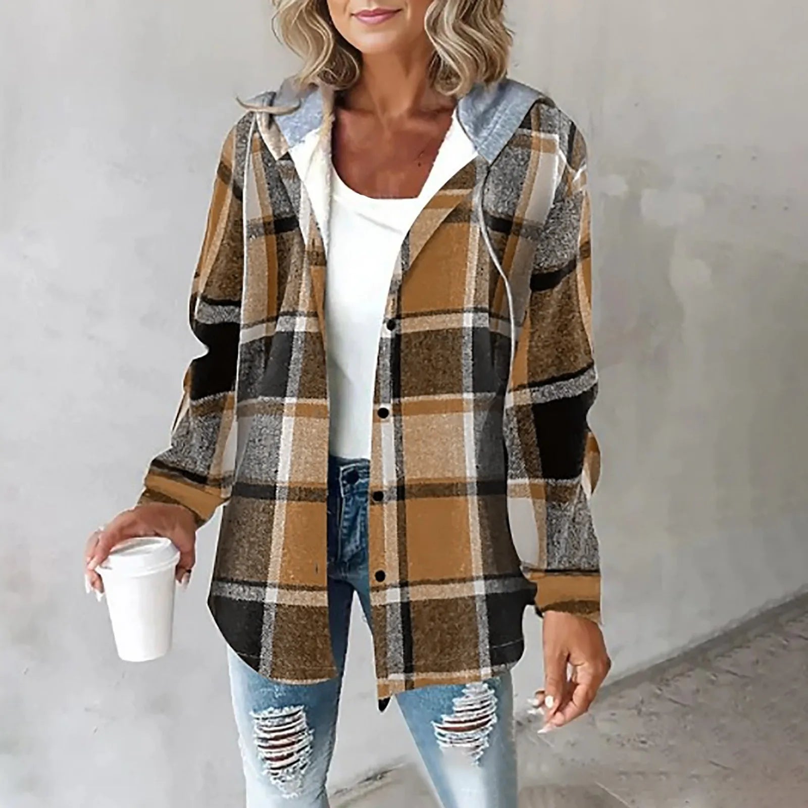 Krohn-e | Herbstjacke mit Kapuze und Reißverschluss, Warm