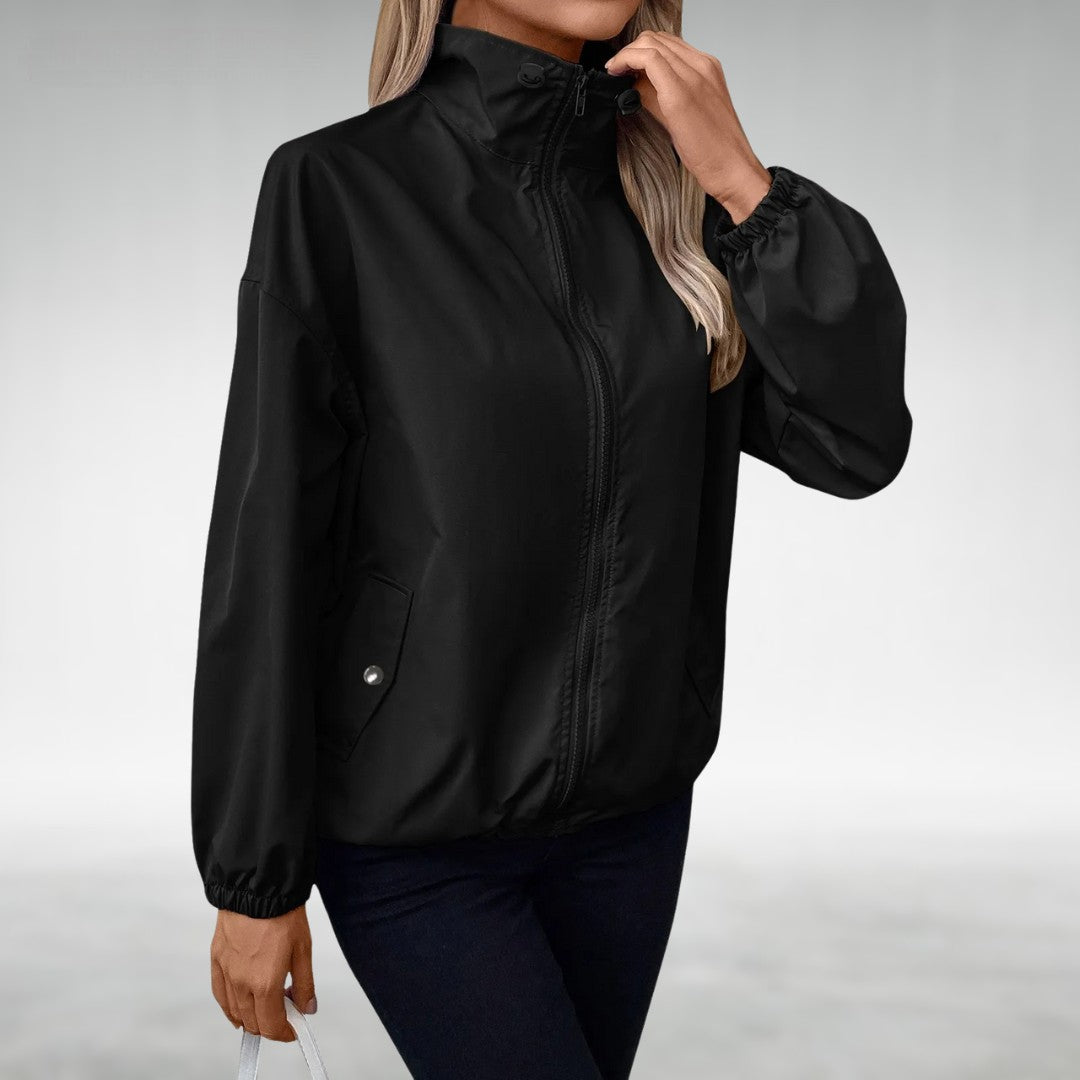 Krohn-e | Herbstjacke mit Reißverschluss und Hohem Kragen, Leicht